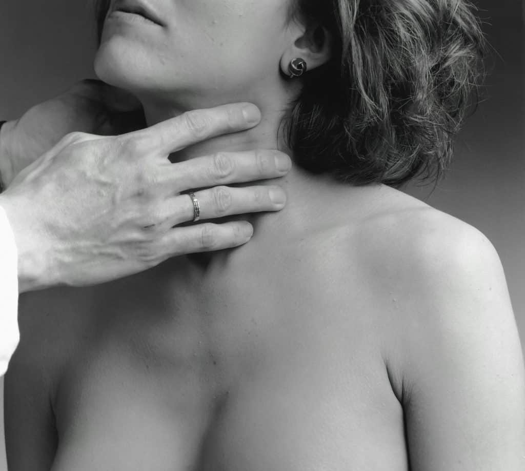 Tender neck massage therapy promoting relaxation and pain relief.